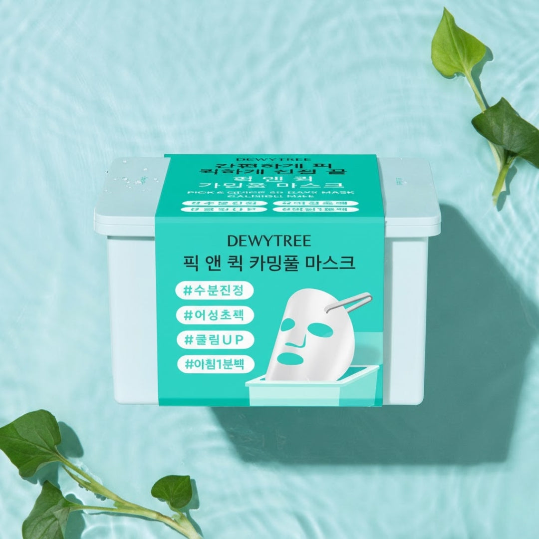 DewyTree PICK &amp; QUICK Calming Full Mask 30ea - All Day Pretty Korean Beauty dewytree