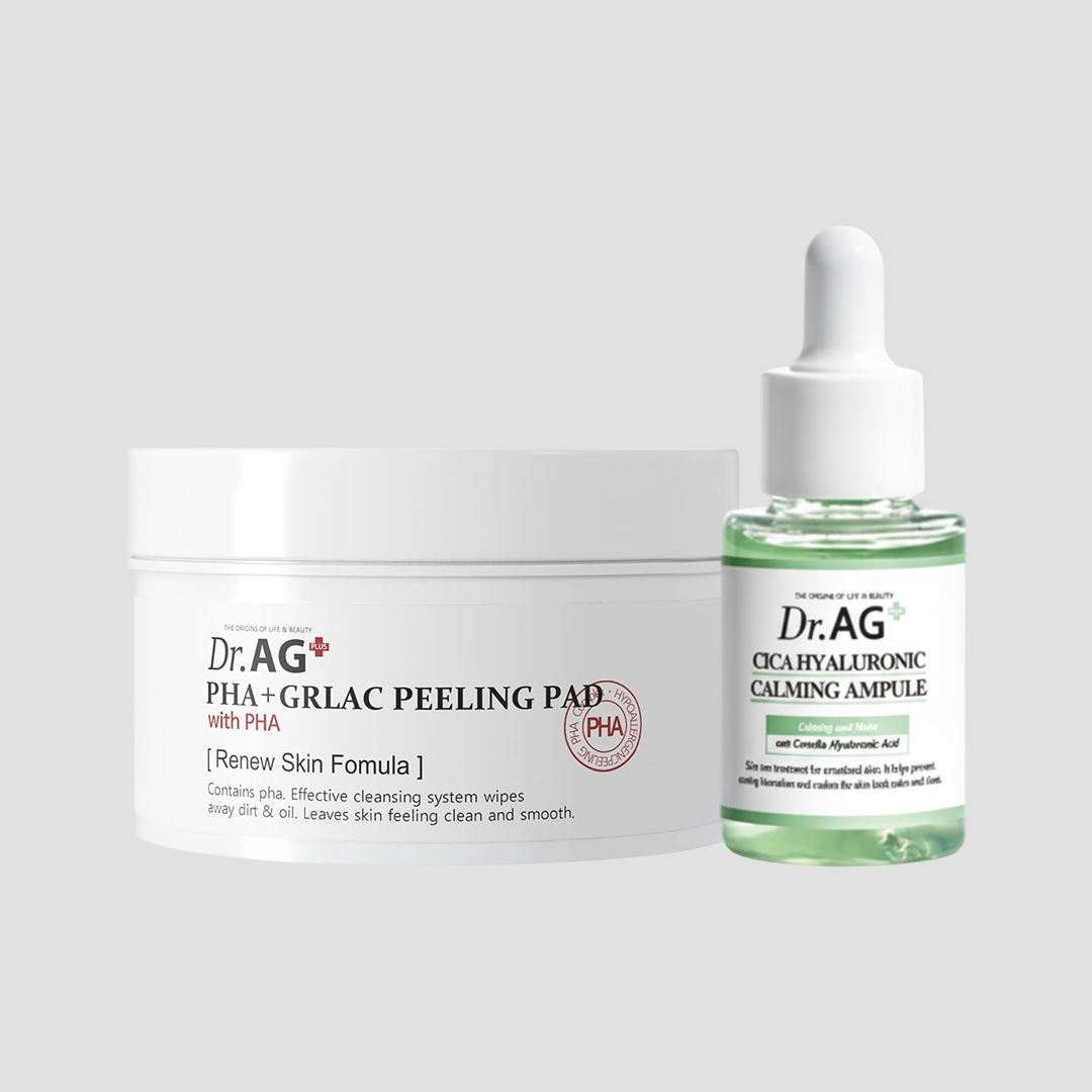 Dr.AG+ PHA+ Galac Peeling Pad 40p + Cica Hyaluronic Calming Ampoule 25ml SET