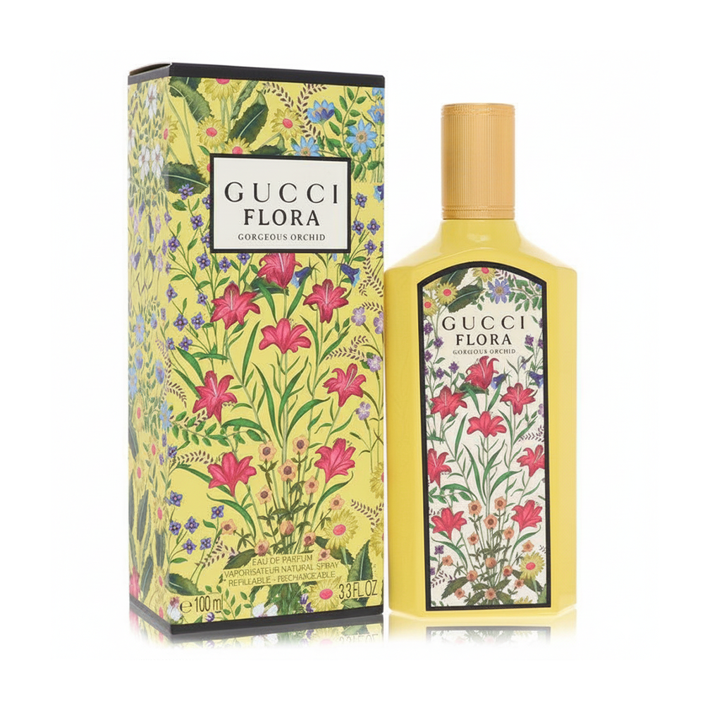 Flora Gorgeous Orchid by Gucci Eau De Parfum Spray Refillable 3.3 oz for Women