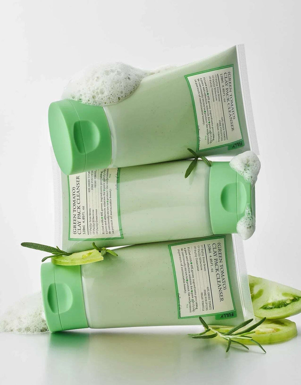 Fully Green Tomato Clay Pack Cleanser 120ml - All Day Pretty Korean Beauty fully
