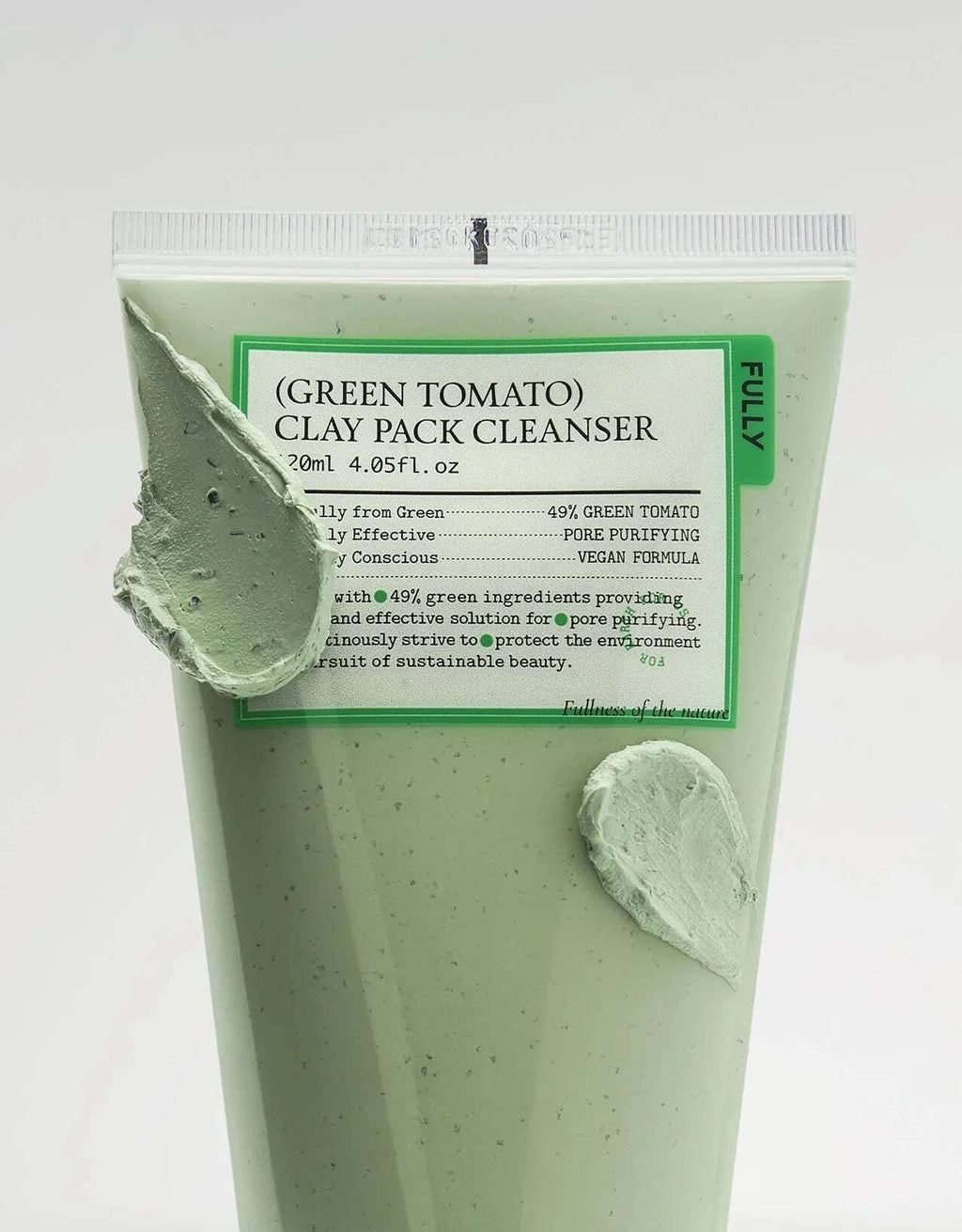 Fully Green Tomato Clay Pack Cleanser 120ml - All Day Pretty Korean Beauty fully