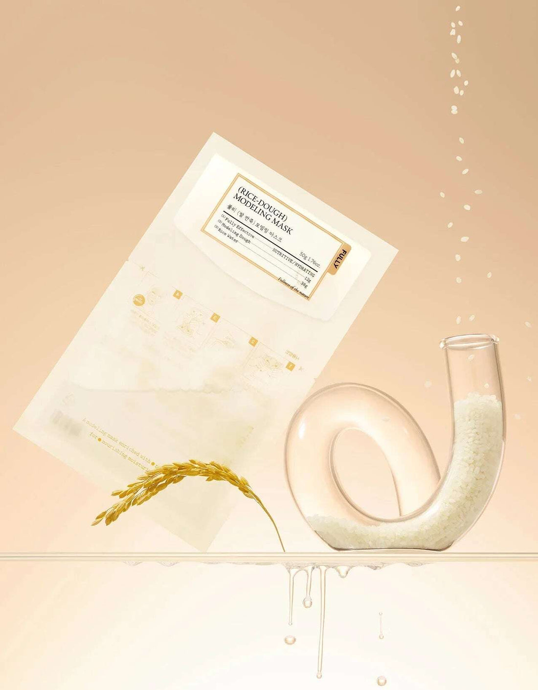 Fully Rice-Dough Modelling mask 50g*4ea - All Day Pretty Korean Beauty Fully