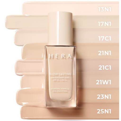 HERA Glow Lasting 24H Radiant Skin Foundation SPF22/PA++ 30g - All Day Pretty Foundation hera