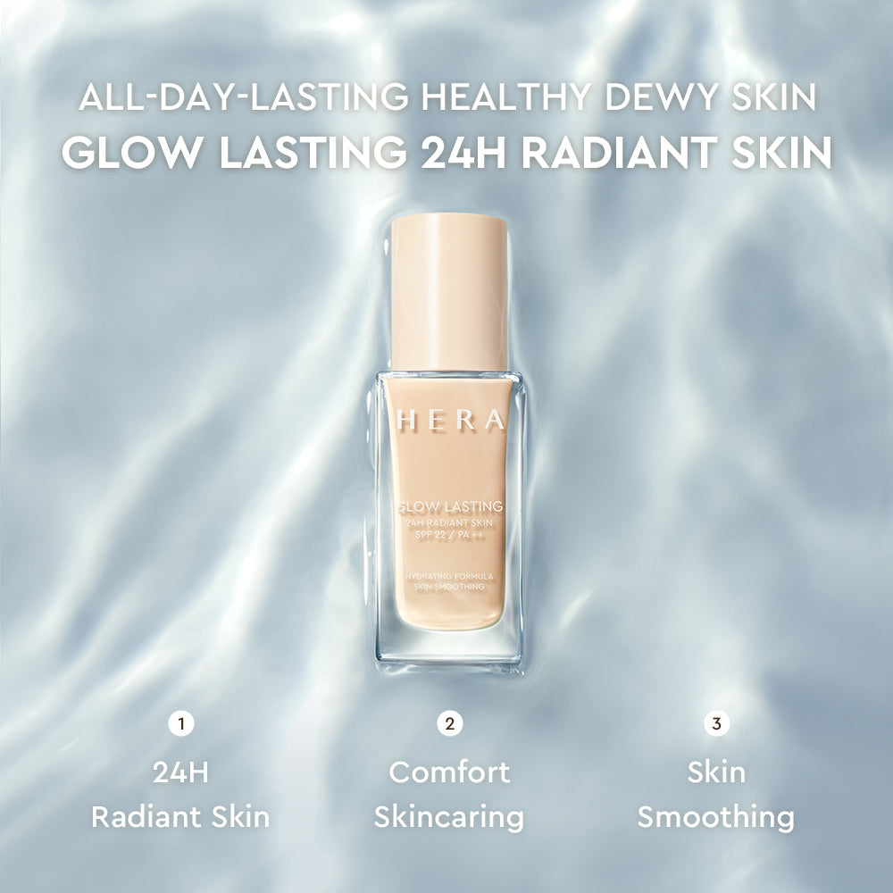 HERA Glow Lasting 24H Radiant Skin Foundation SPF22/PA++ 30g - All Day Pretty Foundation hera