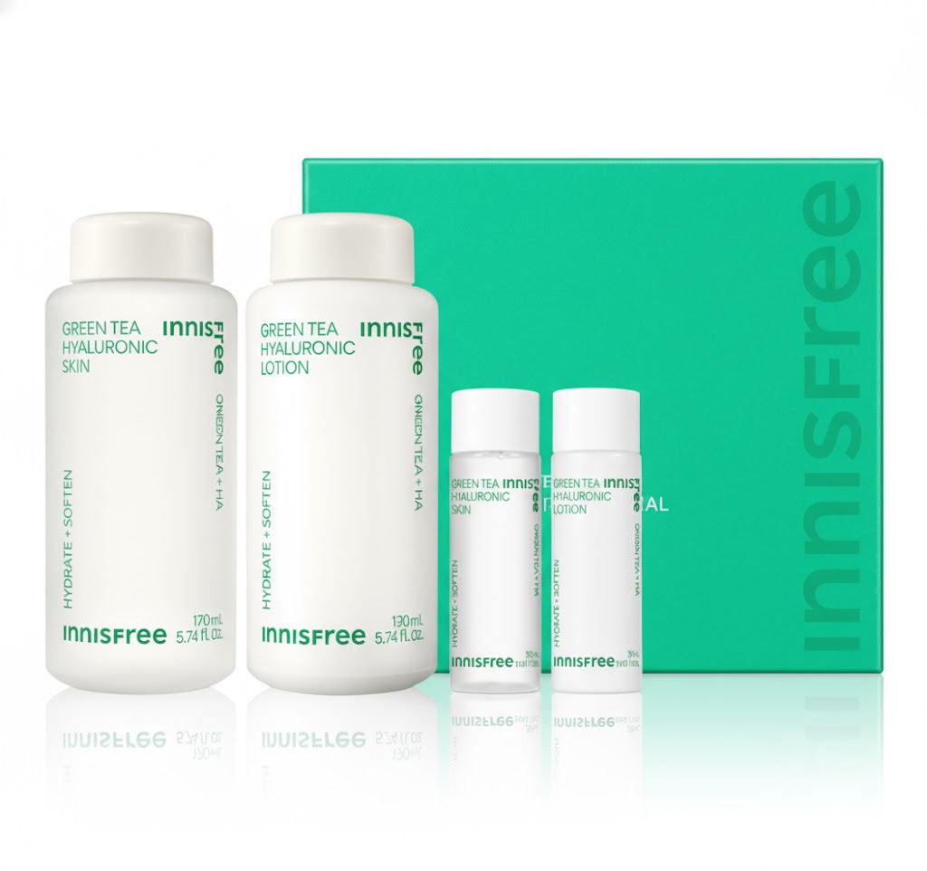 Innisfree Green Tea Hyaluronic Skincare Set
