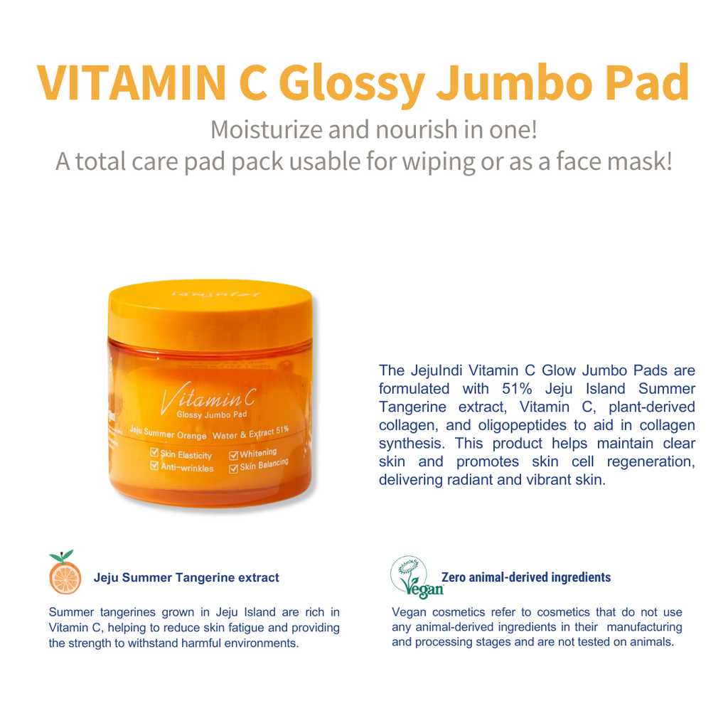 Jeju-Indi-Vitamin-C-Glossy-Jumbo-Pad-160Ml – beauty & skincare essential for daily radiance