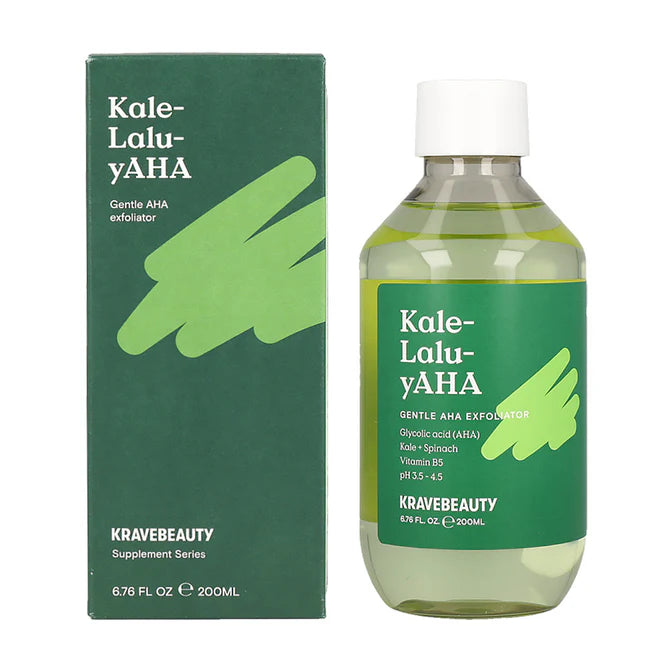 KraveBeauty Kale-Lalu-yAHA Gentle AHA Exfoliator 200ml - All Day Pretty Korean Beauty krave beauty