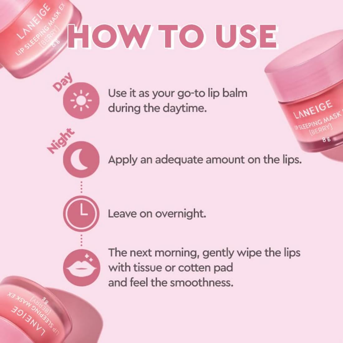 LANEIGE Lip Sleeping Mask Berry 20g - All Day Pretty Korean Beauty LANEIGE