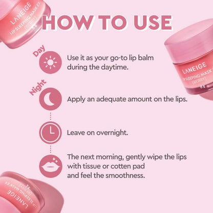 LANEIGE Lip Sleeping Mask Berry 20g - All Day Pretty Korean Beauty LANEIGE
