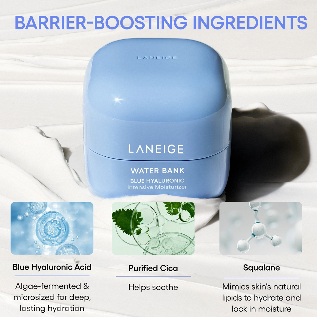 LANEIGE Water Bank Blue Hyaluronic Intensive Moisturizer 50ml - All Day Pretty Korean Beauty LANEIGE