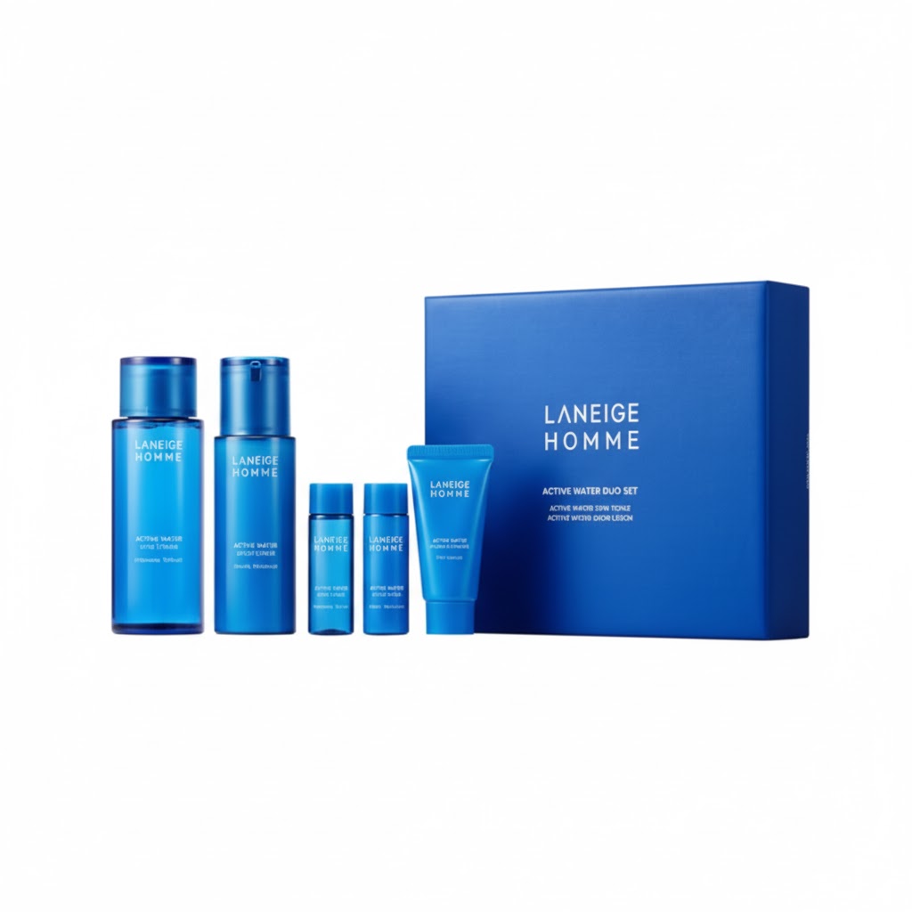 LANEIGE HOMME Active Water Duo Set - All Day Pretty Korean Beauty LANEIGE