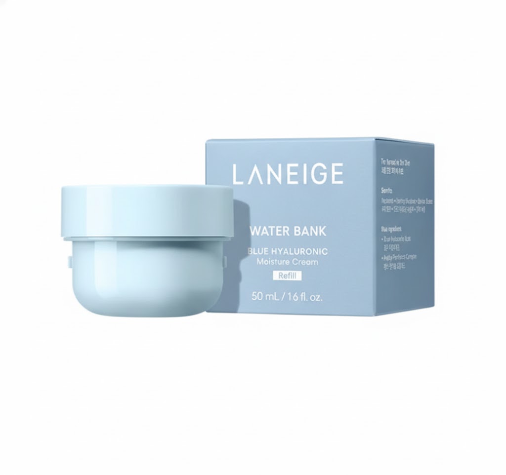 LANEIGE Water Bank Blue Hyaluronic Cream Moisturizer (Refill) 50ml - All Day Pretty Korean Beauty LANEIGE