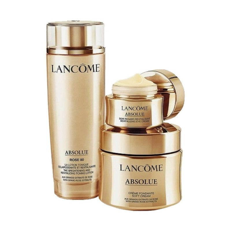Lancome Absolue Power Trio Gift Set 150ml Rose Toning Lotion + 60ml Soft Cream + 20ml Eye Cream