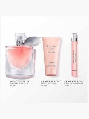 Lancome La Vie Est Belle Gift Set 50ml EDP + 10ml EDP + 50ml Body Lotion