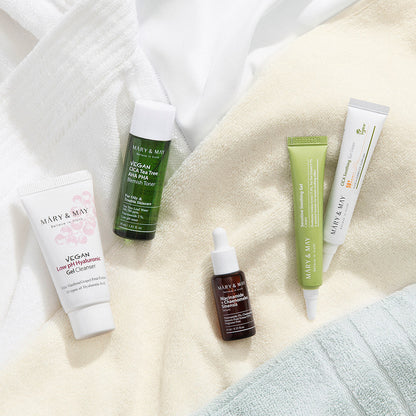 MARY &amp; MAY Soothing Trouble Care Travel Kit (5pcs) - All Day Pretty Skincare SET mary&amp;may
