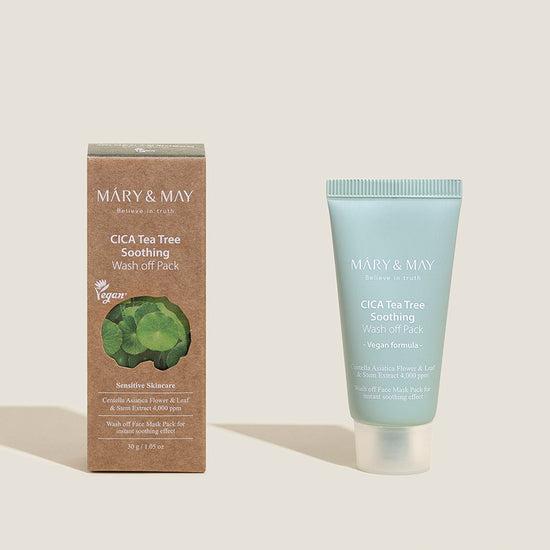 Mary &amp; May: Vegan Cica Tea-Tree Soothing Wash Off Pack 30G – beauty &amp; skincare essential for daily radiance