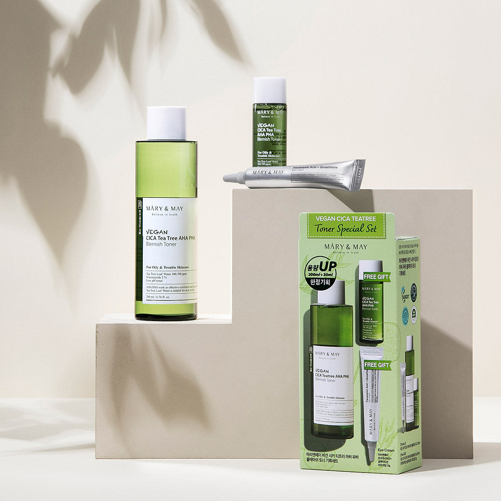 Mary-May-Vegan-Cica-Tea-Tree-Toner-Special-Set-200Ml-30Ml-Eye-Cream-12G – beauty &amp; skincare essential for daily radiance