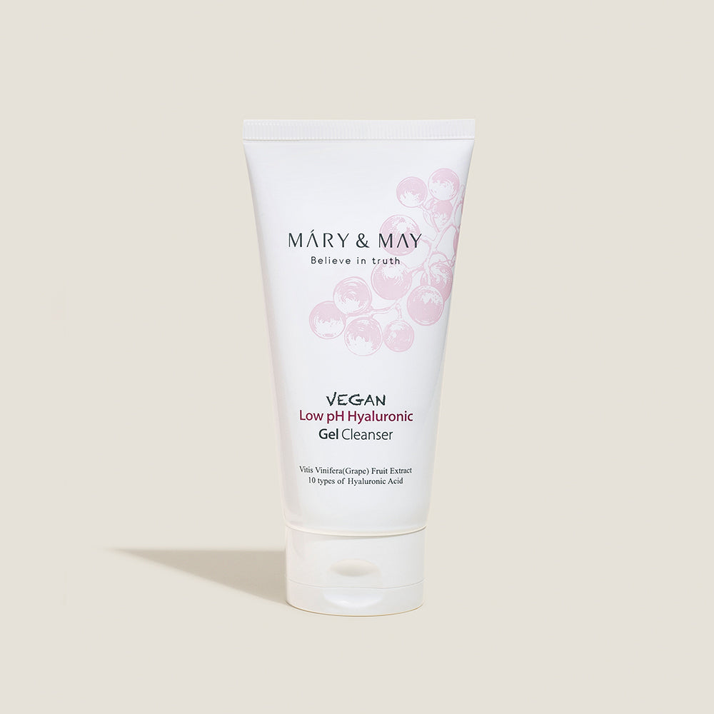 MARY & MAY: Vegan Low pH Hyaluronic Gel Cleanser 150ml - All Day Pretty Cleanser mary&may