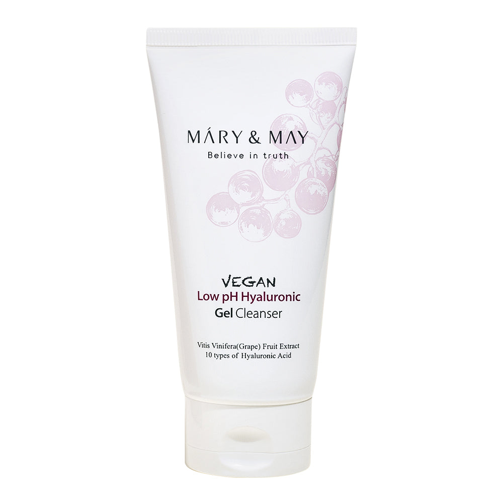 MARY & MAY: Vegan Low pH Hyaluronic Gel Cleanser 150ml - All Day Pretty Cleanser mary&may