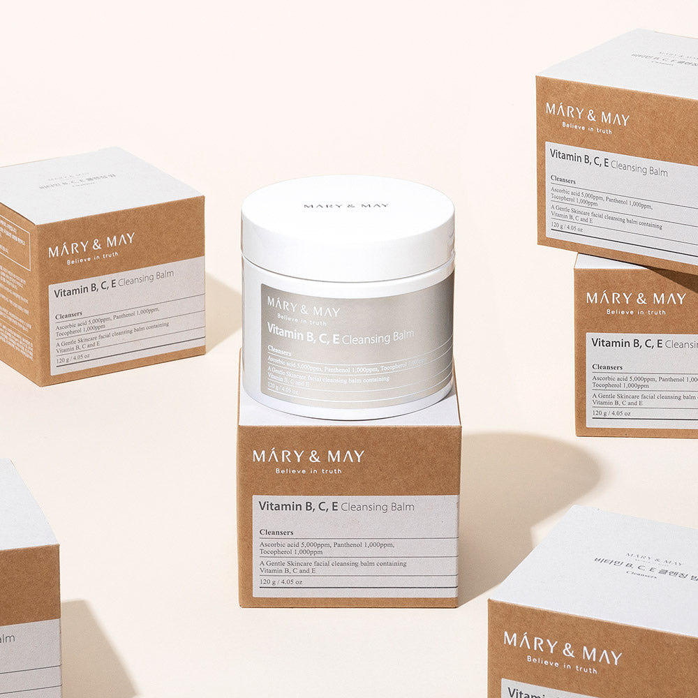 MARY & MAY: Vitamin B.C.E Cleansing Balm 120g - All Day Pretty Cleansing Balm mary&may