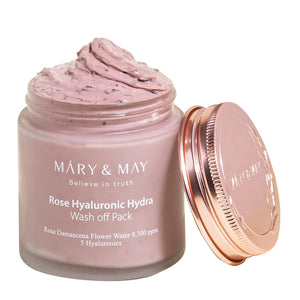 MARY & MAY: Vegan Rose Hyaluronic Hydra Wash off Pack 300g