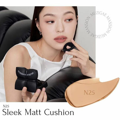 MUZIGAE MANSION Sleek Matt Cushion(15g+15g Refill Included) - All Day Pretty MAKEUP Cushion muzigae mansion