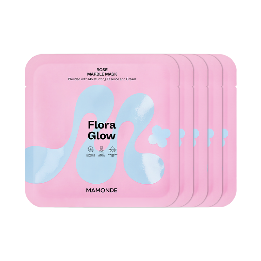 Mamonde Flora Glow Rose Marble Mask 36G X 5Ea – beauty & skincare essential for daily radiance