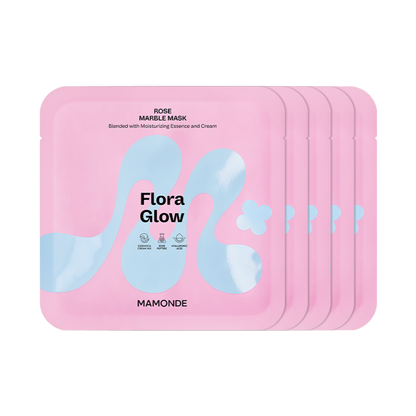 Mamonde-Flora-Glow-Rose-Marble-Mask-36G-X-5Ea – beauty &amp; skincare essential for daily radiance