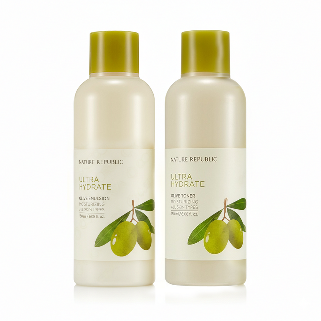 Nature Republic Ultra Hydrate OLIVE Toner 180ml & Emulsion 180ml SET
