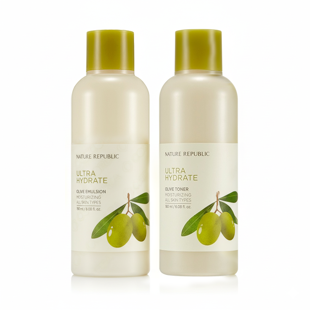 Nature Republic Ultra Hydrate OLIVE Toner 180ml &amp; Emulsion 180ml SET
