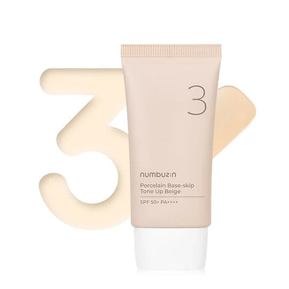 numbuzin No.3 Porcelain Base-skip Tone Up Beige SPF50+ PA++++ 50ml