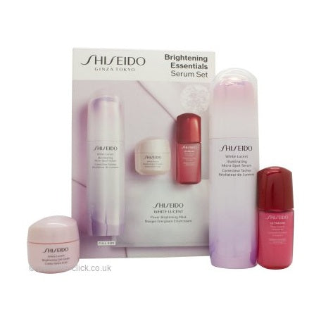 Shiseido Brightening Essentials Eye Gift Set 50ml Gel Cream + 15ml Eye Cream + 15ml Power Infusing Concentrate + Power Brightening Mask