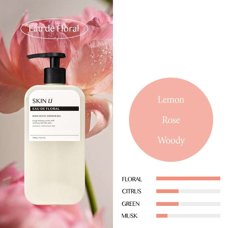 Skin U Inno:scent Shower Gel 500g #Eau De Floral - All Day Pretty Korean Beauty Skin u