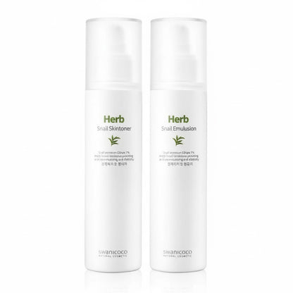 Swanicoco Herb Snail Basic Set Skin Toner + Emulsion – beauty &amp; skincare essential for daily radiance