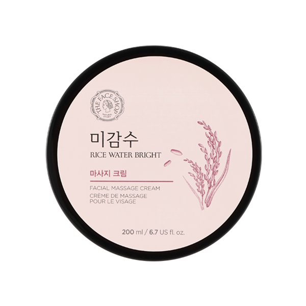 THE FACE SHOP Rice Water Bright Facial Massage Cream 200ml - All Day Pretty Cream The face shop