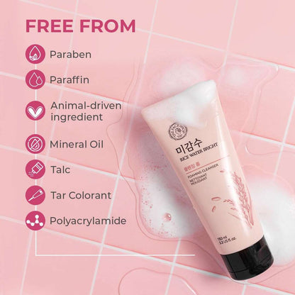 THE FACE SHOP Rice Water Bright Rice Bran Foaming Cleanser 150ml - All Day Pretty Cleansing Foam The face shop
