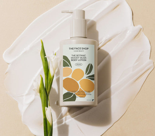 THE FACE SHOP The Botanic Woody Musk Body Lotion 350ml - All Day Pretty Body Lotion The face shop