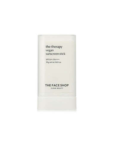 THE FACE SHOP The Therapy Vegan Sunscreen Stick SPF50+ PA++++ 18g - All Day Pretty Sun Stick The face shop