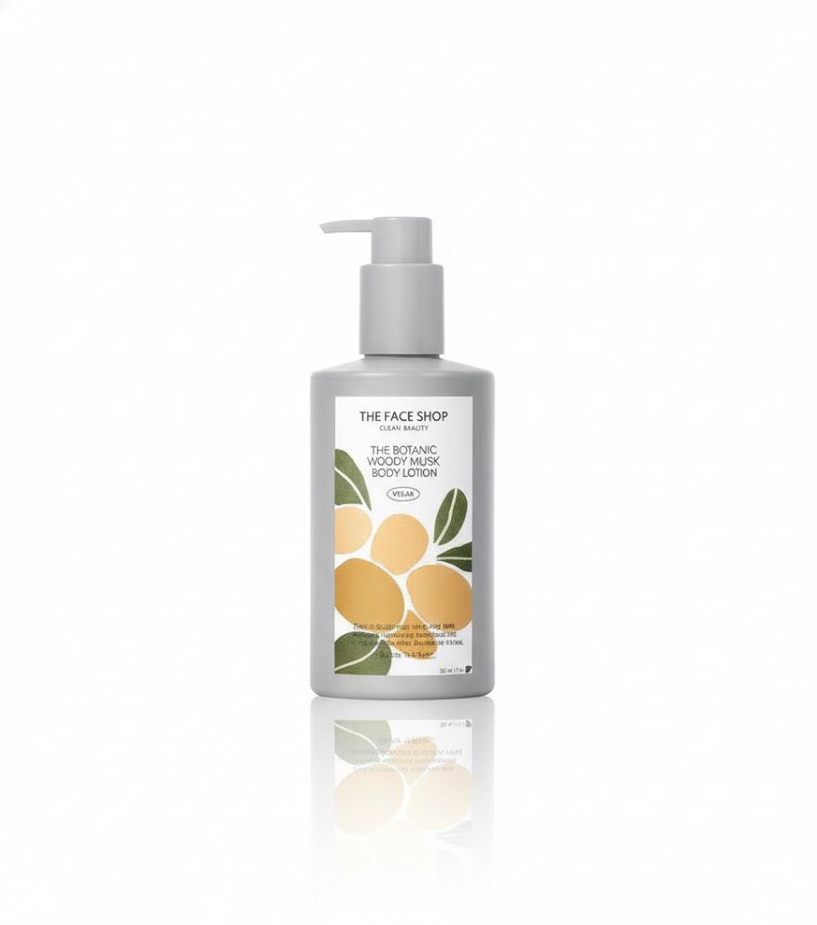 THE FACE SHOP The Botanic Woody Musk Body Wash 350ml - All Day Pretty Body Wash The face shop