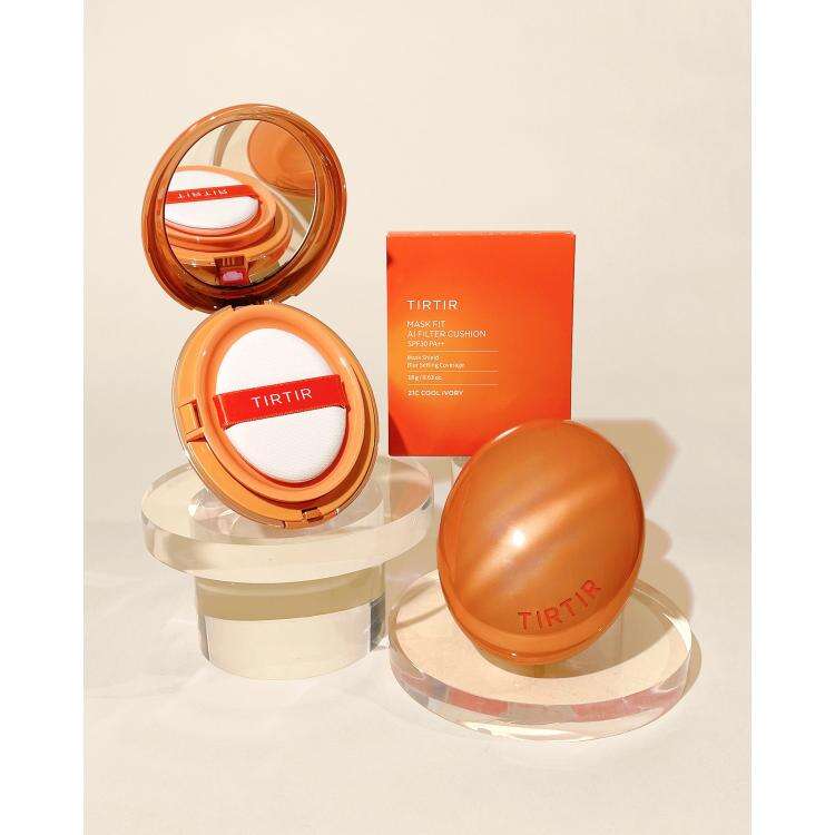 TIRTIR Mask Fit AI Filter Cushion SPF50+ PA++++ 4.5g #MINI (15shades) - All Day Pretty Korean Beauty Tirtir