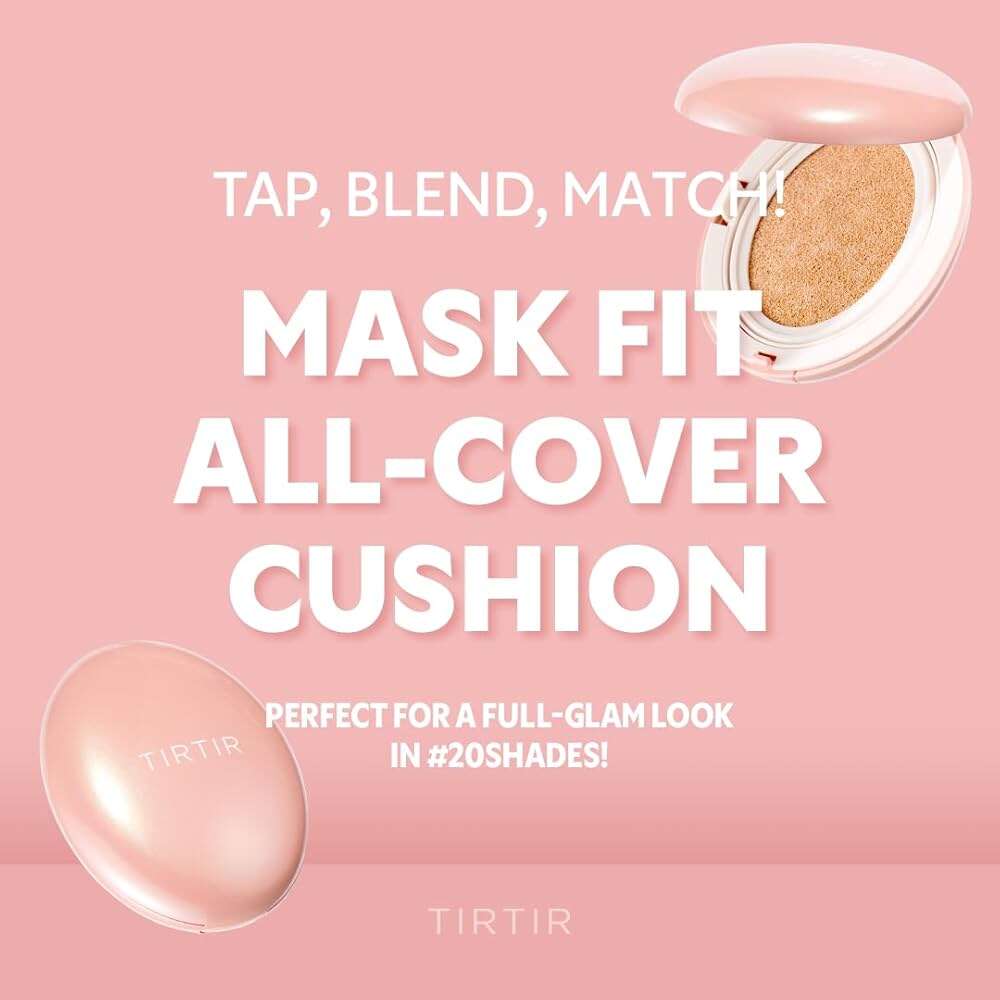 TIRTIR Mask Fit All Cover Cushion SPF50+ PA+++ 4.5g #MINI (15shades) - All Day Pretty Korean Beauty Tirtir