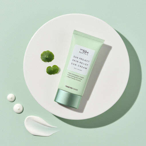 Thank You Farmer Sun Project Skin Relief Sun Cream SPF50+ PA++++ 50ml - All Day Pretty Korean Beauty Thank you farmer