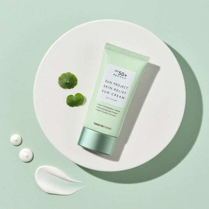 Thank You Farmer Sun Project Skin Relief Sun Cream SPF50+ PA++++ 50ml - All Day Pretty Korean Beauty Thank you farmer