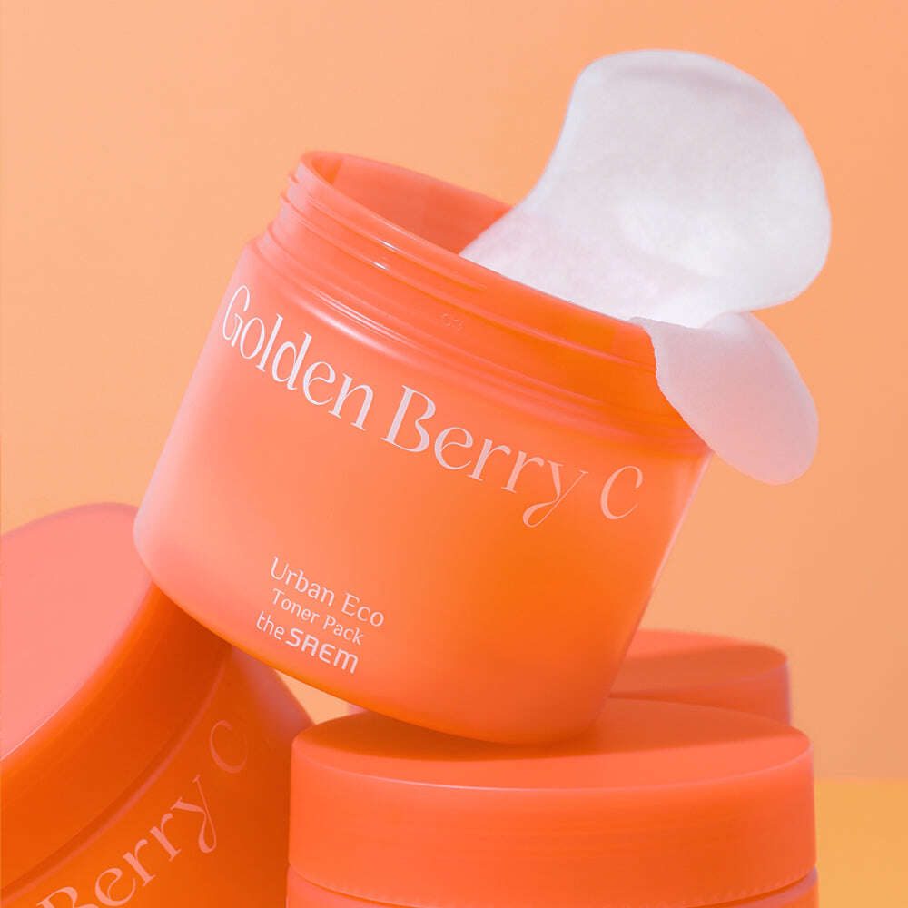 The Saem Urban Eco Golden Berry C Toner Pack 230ml(50 sheets) - All Day Pretty Korean Beauty The saem