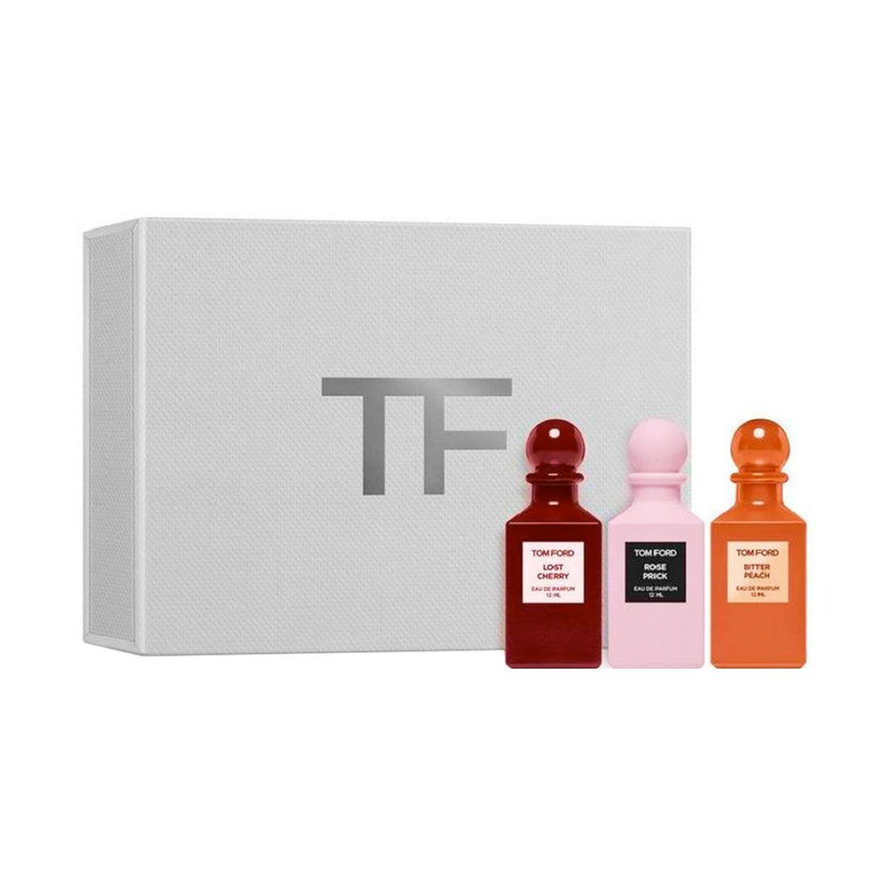 Tom Ford Private Blend Mini Decanter Gift Set 12ml Rose Prick EDP + 12ml Lost Cherry EDP + 12ml Bitter Peach EDP