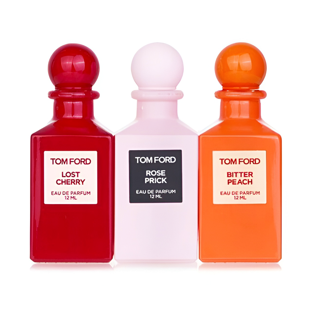 Tom Ford Private Blend Mini Decanter Gift Set 12ml Rose Prick EDP + 12ml Lost Cherry EDP + 12ml Bitter Peach EDP