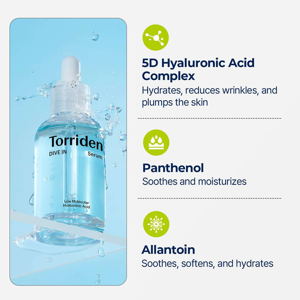 Torriden DIVE-IN Low-Molecular Hyaluronic Acid Serum 70ml - All Day Pretty serum torriden
