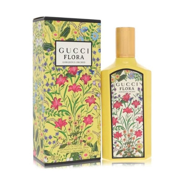 Flora Gorgeous Orchid by Gucci Eau De Parfum Spray Refillable 3.3 oz for Women