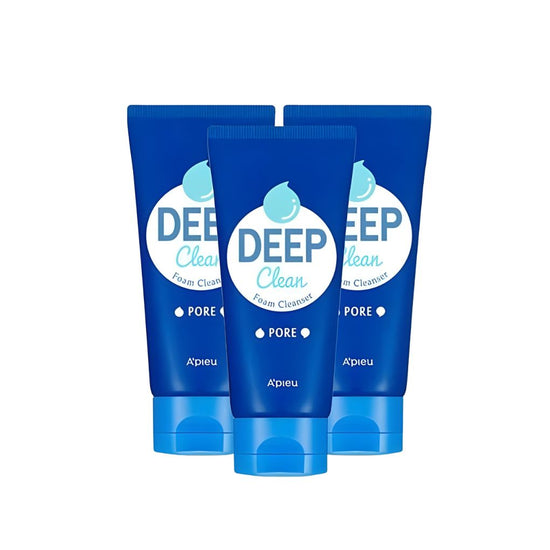 A'pieu Deep Clean Foam Cleanser - Pore 130ml X 3ea