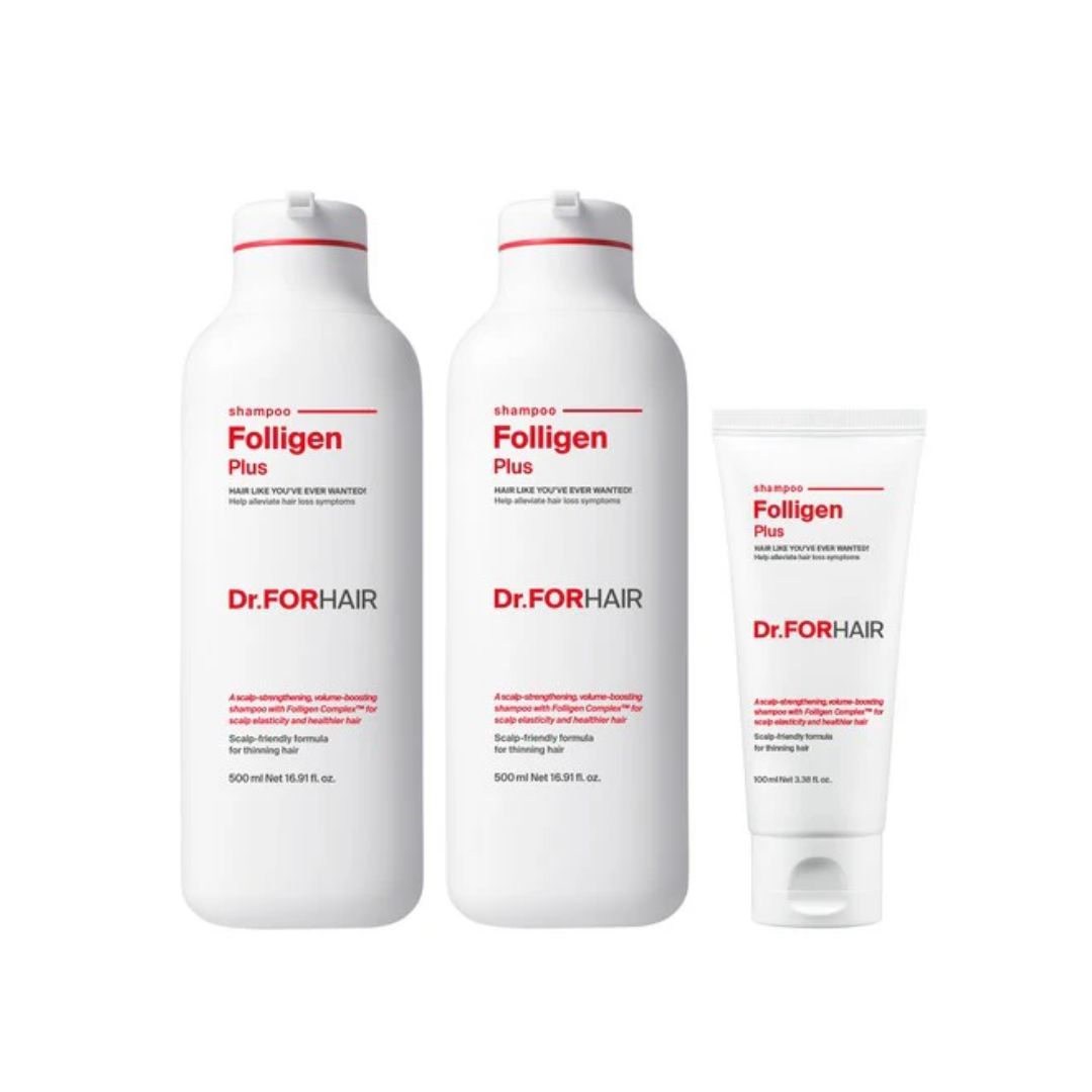 Dr.FORHAIR Folligen Plus Shampoo SET 500ml x 2P + 100ml